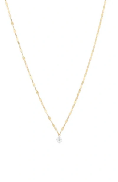 Lana 14k Gold Quarter Carat Floating Diamond Pendant Necklace