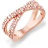 Lana 14k Gold Scattered Diamond Crisscross Ring In Gold