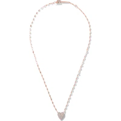 Lana 14k Gold Small Diamond Heart Pendant Necklace