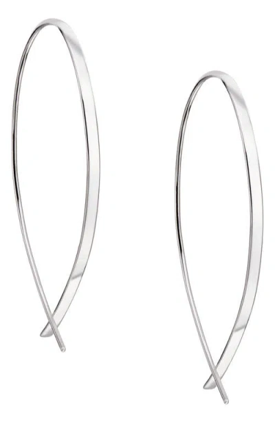 Lana 14k Gold Small Upside Down Hoop Earrings In Metallic