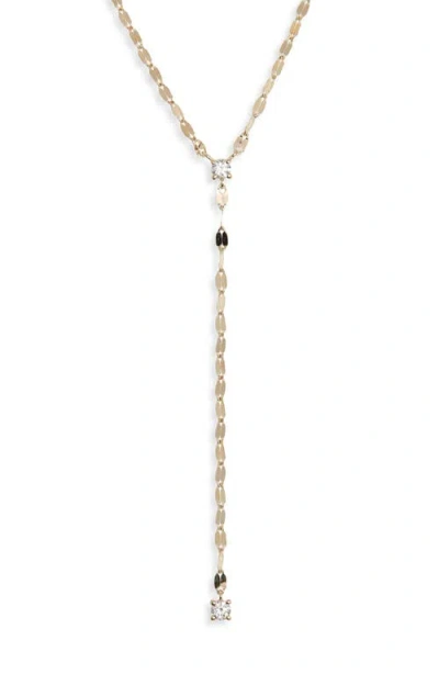 Lana 14k Gold Solo Double Strand Y-necklace