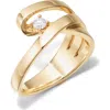 Lana 14k Gold Solo Illusion Diamond Ring In Gold