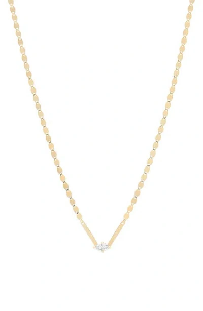 Lana 14k Gold Solo Marquise Diamond Necklace