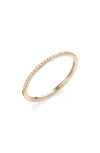 Lana 14k Gold Thin Flawless Diamond Stack Ring In Yellow