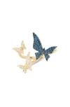 Lana 14k Gold White & Blue Diamond Butterfly In Multi