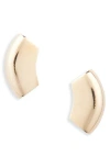 Lana 14k Gold Wide Cuffed Stud Earrings In Gold