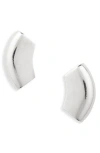 Lana 14k Gold Wide Cuffed Stud Earrings In Metallic