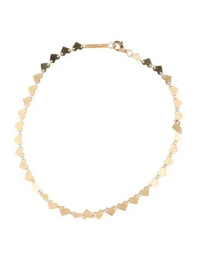 Pre-owned Lana 14k Heart Disc Chain Anklet In Multicolor