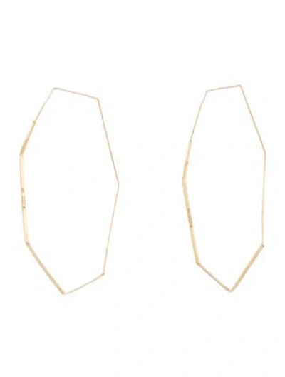 Pre-owned Lana 14k Hexagon Hoop Earrings In Multi