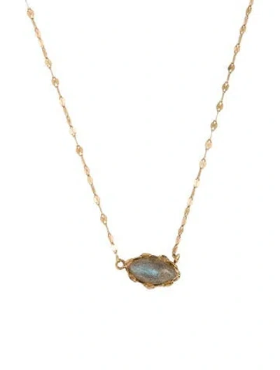 Pre-owned Lana 14k Labradorite Pendant Necklace, 19" In Multicolor