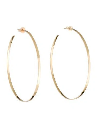 Pre-owned Lana 14k Large Flat Hoop Earrings In Multicolor
