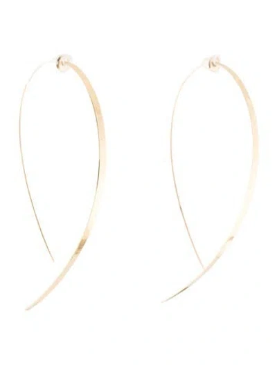 Pre-owned Lana 14k Large Flat Upside Down Hoop Earrings In Multi
