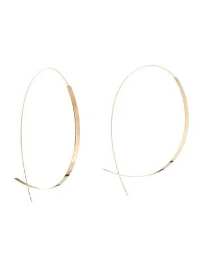 Pre-owned Lana 14k Large Flat Upside Down Hoop Earrings In Multi