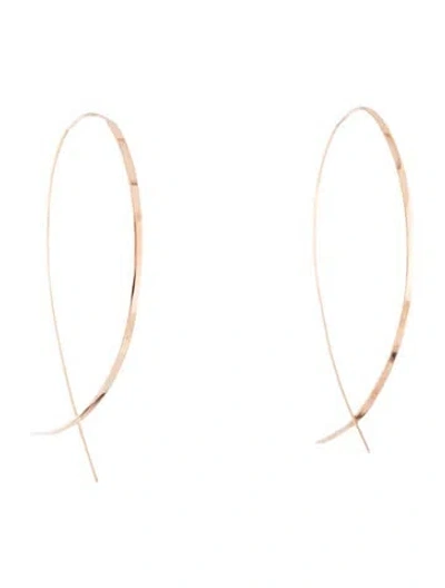 Pre-owned Lana 14k Large Flat Upside Down Hoop Earrings In Multi