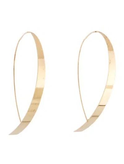 Pre-owned Lana 14k Large Flat Upside Down Hoop Earrings In Multi