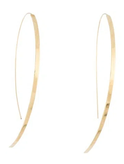 Pre-owned Lana 14k Large Flat Upside Down Hoop Earrings In Multicolor