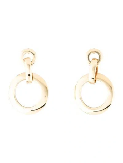 Pre-owned Lana 14k Large Moveable Hoop Drop Earrings In Multi