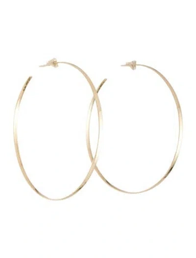 Pre-owned Lana 14k Large Sunrise Flat Hoop Earrings In Multicolor