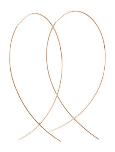 Pre-owned Lana 14k Large Upside Down Hoop Earrings In Multi