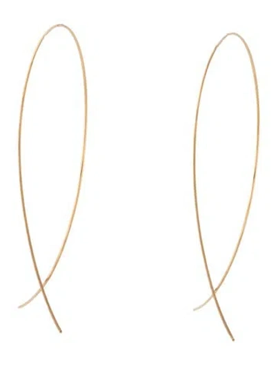 Pre-owned Lana 14k Large Upside Down Hoop Earrings In Multicolor
