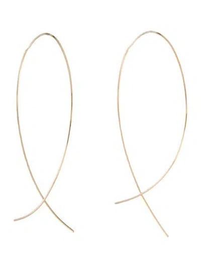 Pre-owned Lana 14k Large Upside Down Hoops In Multicolor
