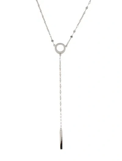 Pre-owned Lana 14k Lariat Necklace In Multicolor