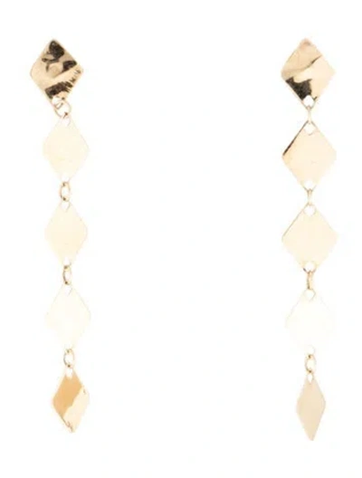 Pre-owned Lana 14k Linear Laser Kite Chain Earrings In Multicolor