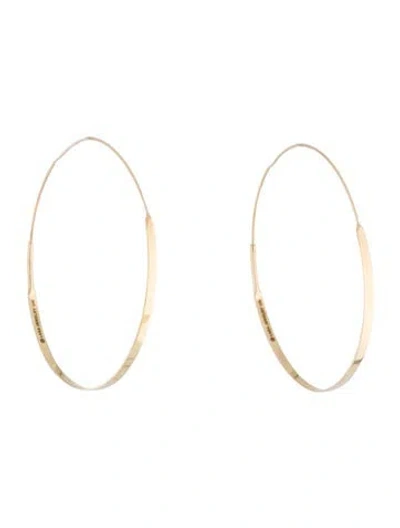 Pre-owned Lana 14k Medium Flat Magic Hoops In Multi