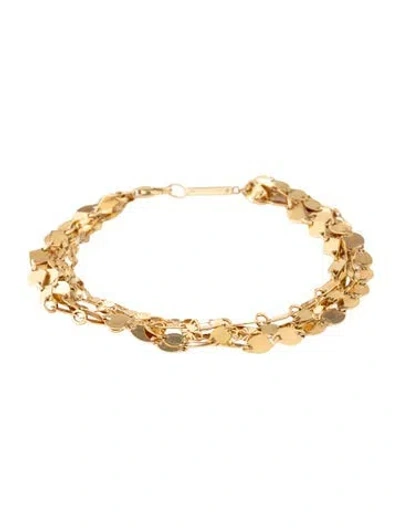 Pre-owned Lana 14k Multi Chain Bracelet, 6.75" In Multicolor