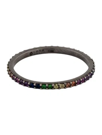 Pre-owned Lana 14k Multistone Rainbow Eternity Band In Multicolor
