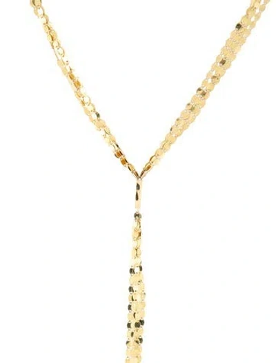 Pre-owned Lana 14k Multi-strand Lariat Chain Necklace, 15.5" In Multicolor