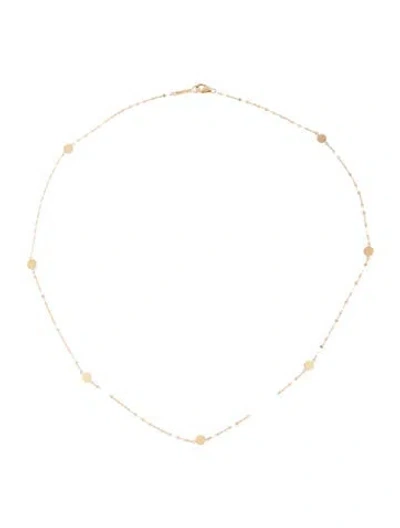Pre-owned Lana 14k Ombre Disc Station Necklace, 20" In Multicolor