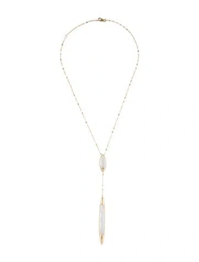 Pre-owned Lana 14k Quartz Pendant Necklace, 18" In Multi