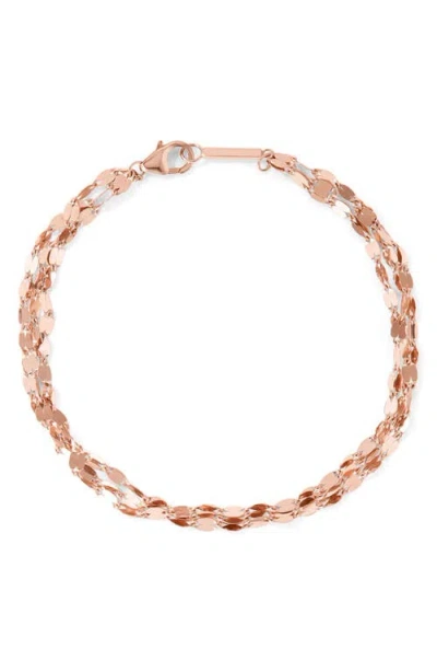 Lana 14k Rose Gold Diamond Bar Bracelet