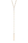 Lana 14k Rose Gold Marquise Diamond Lariat Y-necklace In Gold
