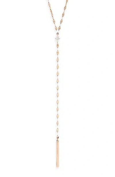 Lana 14k Rose Gold Marquise Diamond Lariat Y-necklace