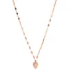 Lana 14k Rose Gold Solo Mini Diamond Heart Pendant Necklace In Gold