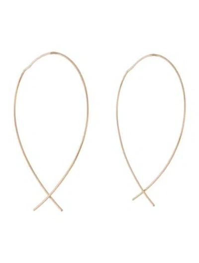 Pre-owned Lana 14k Small Upside Down Hoop Earrings In Multi