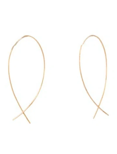 Pre-owned Lana 14k Small Upside Down Hoop Earrings In Multicolor