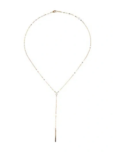 Pre-owned Lana 14k Solo Diamond Lavalier Necklace, 17.5" In Multi