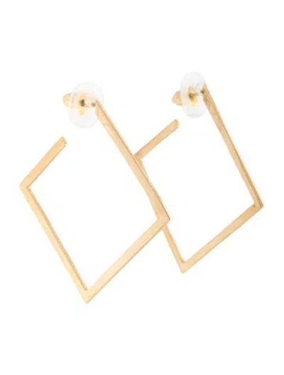 Pre-owned Lana 14k Square Hoop Earrings In Multicolor