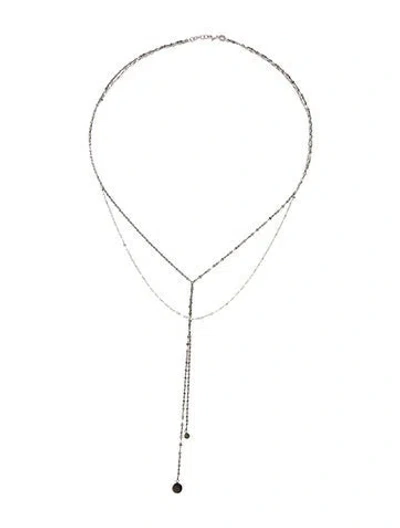 Pre-owned Lana 14k Two-tone Blake Lariat Necklace, 16.5" In Multi