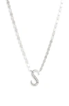 Lana 14k White Gold Diamond Initial Pendant Necklace In Metallic
