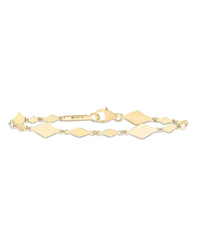 Lana 14k Yellow Gold Alternating Kite Chain Bracelet