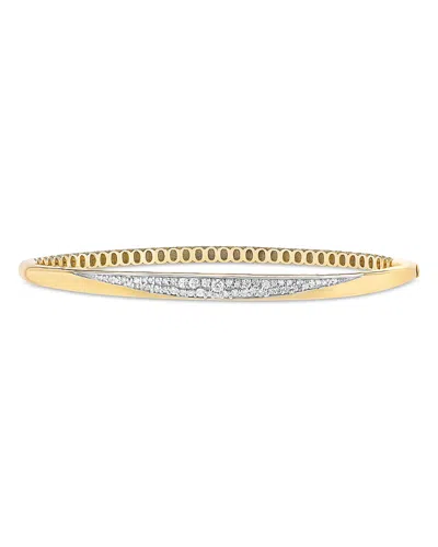 Lana Diamond Dipped Protofusion Hinge Bangle In In 14k Yellow Gold