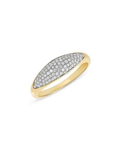 Lana 14k Yellow Gold Diamond Dipped Thin Bubble Ring, 0.3 Tcw