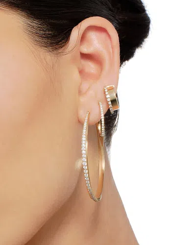 Lana 14k Yellow Gold Diamond Double Row Hoop Earrings