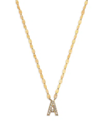 Lana 14k Yellow Gold Diamond Initial A Pendant Necklace, 18 In Brown