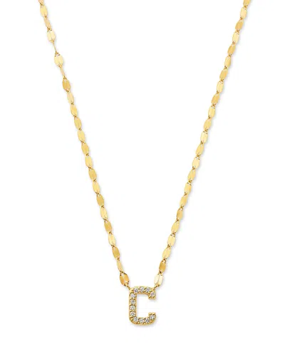 Lana 14k Yellow Gold Diamond Initial C Pendant Necklace, 18