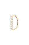 Lana 14k Yellow Gold Diamond Initial Single Stud Earring In Gold
